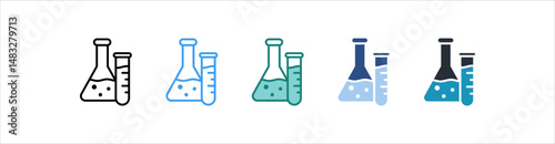 Chemistry Icon In Different Style Vector