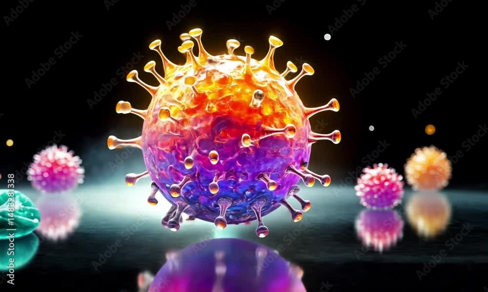 abstract fractal virus - AI