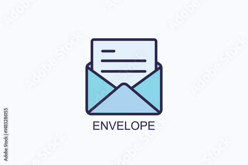 Envelope Icon Or Logo Isolated Vector Illustration