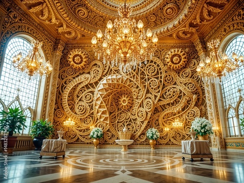 Golden Belle Epoque Ballroom, Parametric Art