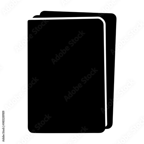 Vector graphic illustration of two vertically stacked cards or rectangular objects