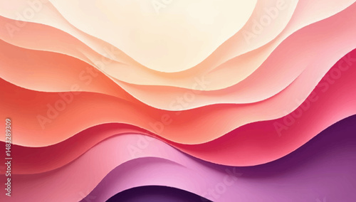 Abstract Colorful Wavy Background with Soft Silk Texture