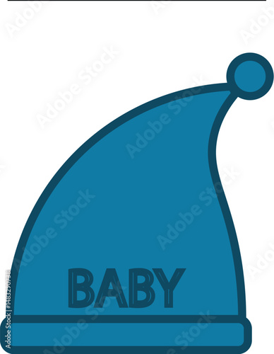Blue Baby Hat Icon: Newborn, Sleep & Cute