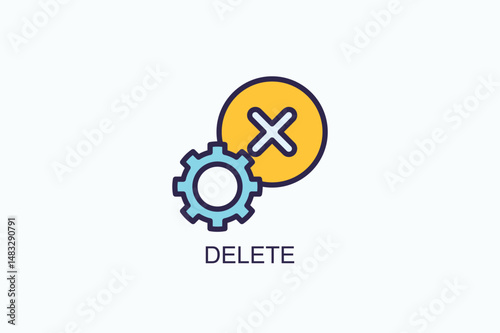 Delete Icon Or Logo Isolated Vector Illustration