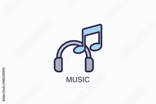 Music Icon Or Logo Isolated Vector Illustration