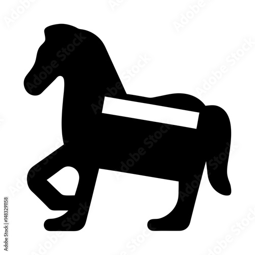Silhouette of a horse in stride, showcasing its form and movement