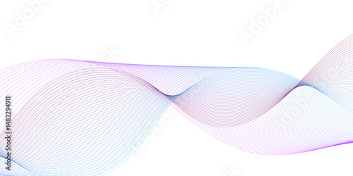 Abstract colorful wave and curve lines with technology background. Frequency sound wave lines, Abstract wavy lines for science, technology, banner, business, template, flyer design.