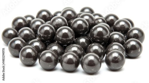 Pile of dark round pellets
