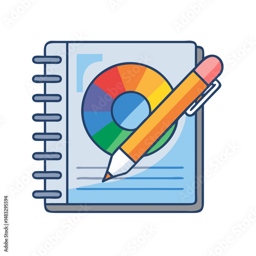 Color Picker Tool on Sketchbook Icon Representing Digital Illustration and Custom Color Selection