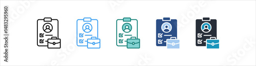 Job Description Icon In Different Style Vector