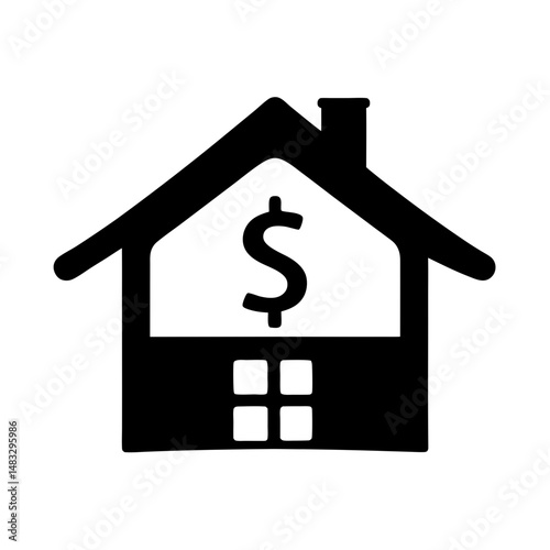 House with dollar sign representing property value and real estate investment