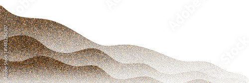 Chocolate and coffee powder, scattered cocoa on a light background. Particles of earth and dust. Brown sand texture.Top view of the cake.