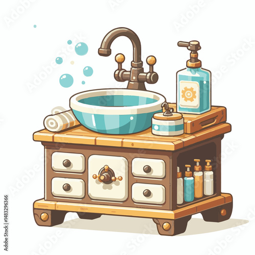 faucet, washstand, bathroom, water, sink, washbasin, tap, home, bath, hygiene, basin, domestic, wash, toilet, interior, room, plumbing, white, house, illustration, ceramic, vector, washbowl, modern, d