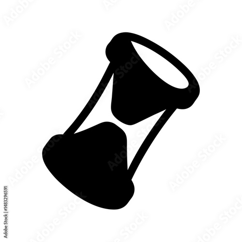 Silhouette of an Hourglass Timer Showing the Passage of Time Remaining