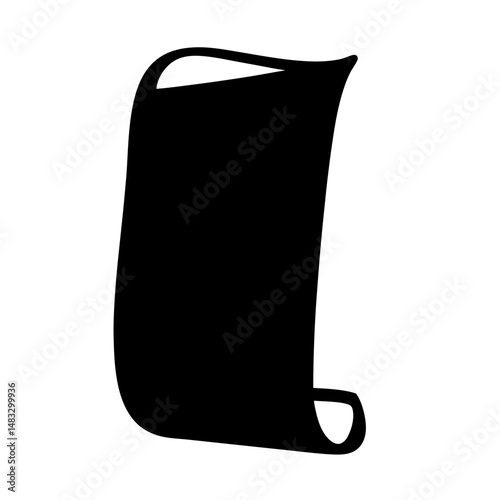 A silhouette of an old scroll or document conveying ancient times