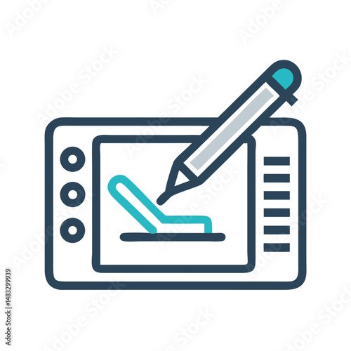 Graphic Tablet Icon Representing Digital Drawing and Creative Design Tools
