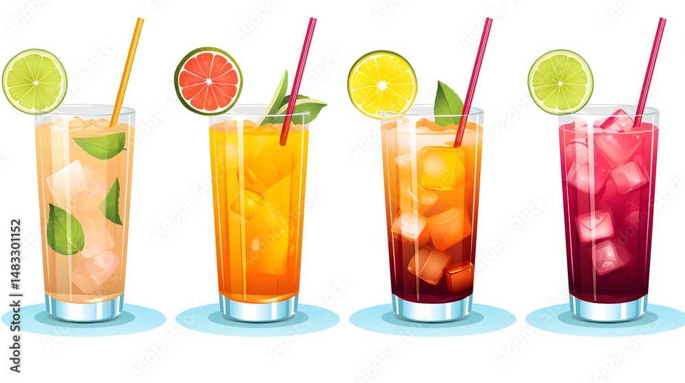 Professional Isolated Cocktail Design Cartoon Vector Illustration for Creative Projects Professional Isolated Cocktail Design Cartoon Vector Illustration for Creative Projects