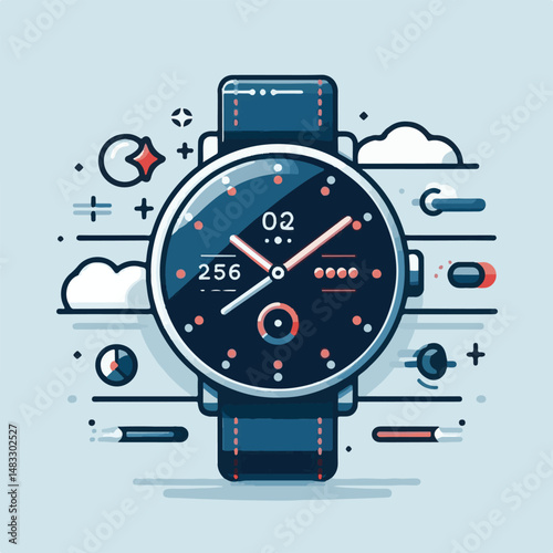 watch, time, clock, hour, isolated, design, business, hand, minute, dial, second, wristwatch, timer, background, illustration, vintage, modern, white, wrist, vector, classic, graphic, concept, closeup