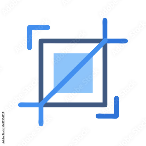 Crop and Settings Icon Representing Image Editing and Configuration Tools