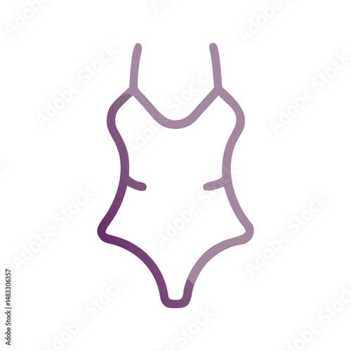 One-Piece Swimsuit Icon Design Representing Swimwear and Beach Fashion