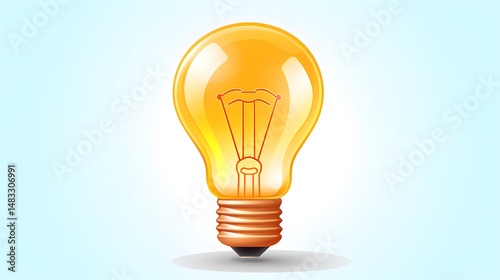 Creative Light Bulb with Thumbs Up Illustration Cartoon Vector for Marketing Campaigns