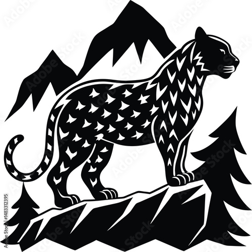 vector illustration of a tiger