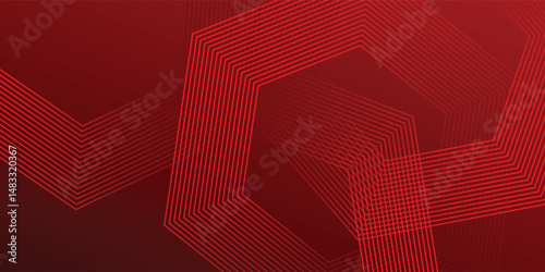 Abstract dark red background with hexagon lines. liquid gradient shapes composition background vector illlustration eps10