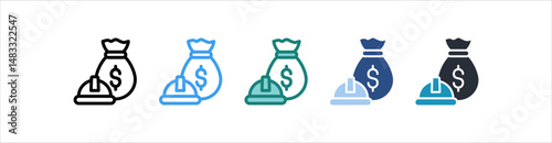 Budget Icon In Different Style Vector