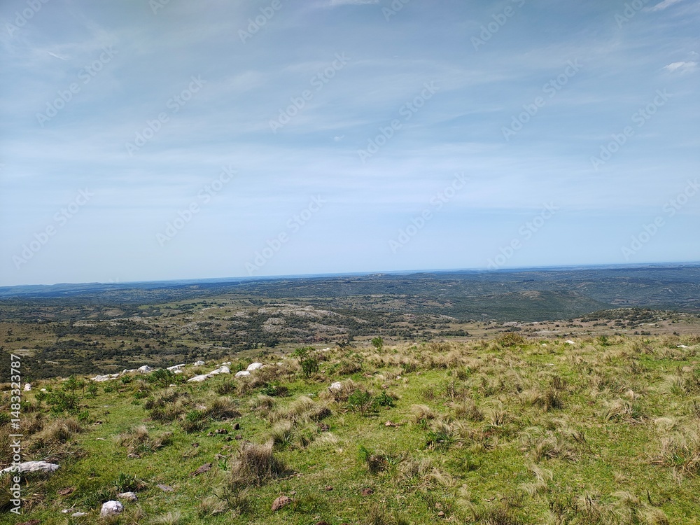 Fototapeta premium Paisagem com helice eolica