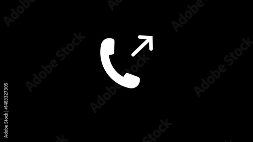 Outgoing phone call  icon animated video