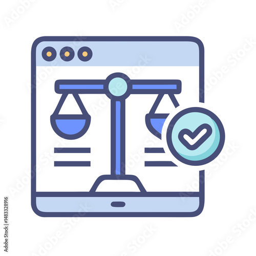 Balance Scale Interface Icon Representing Decision Making and Weighing Options