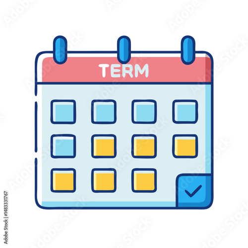 Calendar with Task Boxes Icon Representing Team Scheduling and Planning