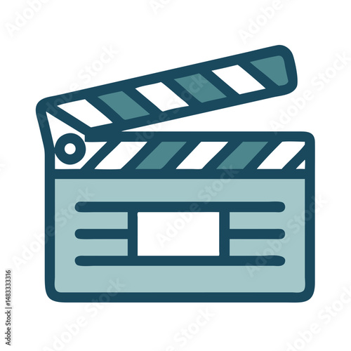 Clapperboard Icon Representing Film Production and Cinematic Direction