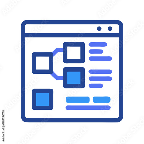 Dashboard Layout Icon Representing Interface Structure and Data Overview