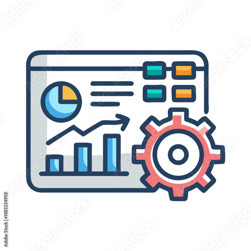 Dashboard with Gear Icon Representing System Settings and Configuration Control