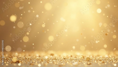 Wallpaper Mural Elegant gold anniversary banner with sparkling confetti, perfect for celebratory events , celebration, milestone, premium Torontodigital.ca