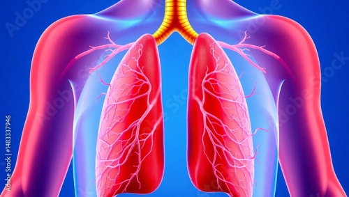 human heart anatomy in blue