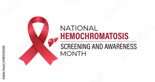 National Hemochromatosis Awareness Month. July Campaign for Early Screening and Prevention .It causes liver disease, heart problems, and diabetes join the movement to spread awareness. Vector design.
