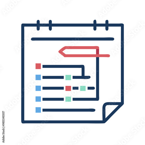 Gantt Chart Interface Icon Representing Project Timeline and Task Management