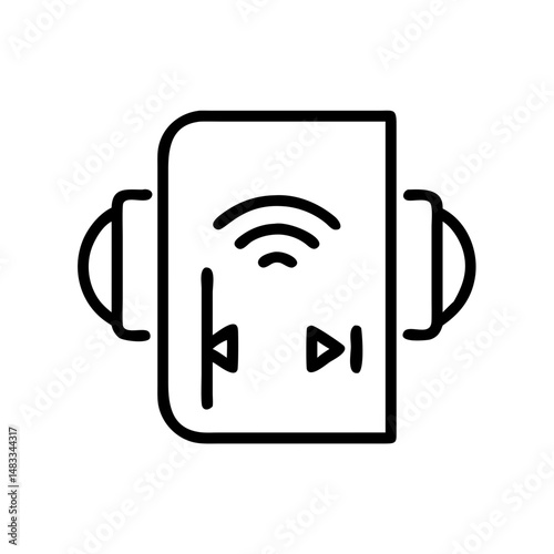 Digital audiobook player with wireless connectivity and controls  