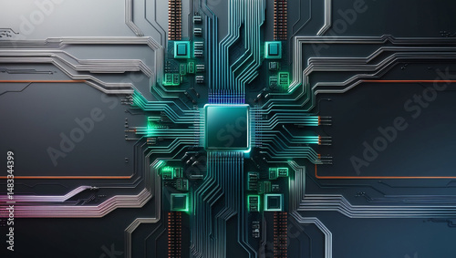 electronic circuit board with processor