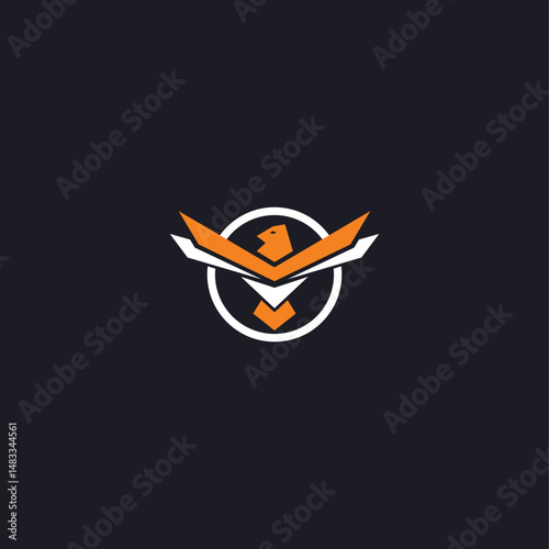 Eagle corps logo vector for brand or identity