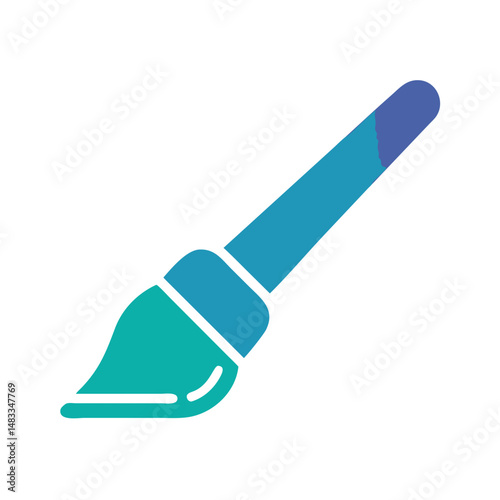 Paintbrush Icon Representing Painting or Artistic Creation