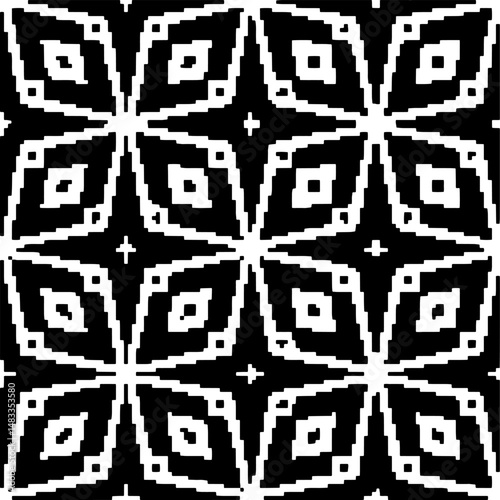 Abstract texture for fabric print, card, table cloth, furniture, banner, cover, invitation, decoration,weaving, plaid,wrapping,knitting. Repeating pattern.Black and 
white color.