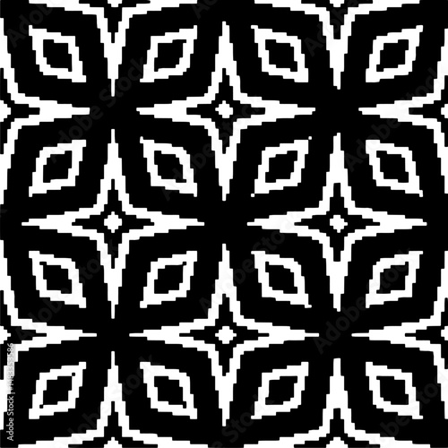 Abstract texture for fabric print, card, table cloth, furniture, banner, cover, invitation, decoration,weaving, plaid,wrapping,knitting. Repeating pattern.Black and 
white color.
