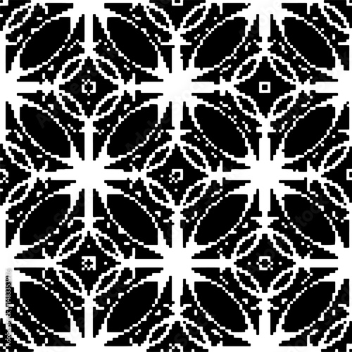 Abstract texture for fabric print, card, table cloth, furniture, banner, cover, invitation, decoration,weaving, plaid,wrapping,knitting. Repeating pattern.Black and 
white color.