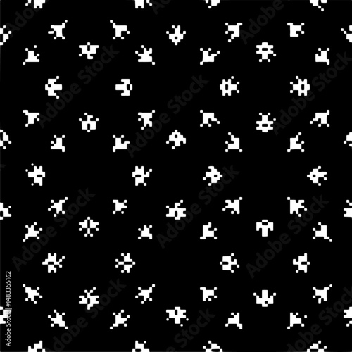 Abstract texture for fabric print, card, table cloth, furniture, banner, cover, invitation, decoration,weaving, plaid,wrapping,knitting. Repeating pattern.Black and 
white color.