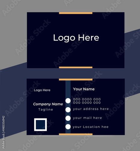 Business card design template, Clean professional business card template, visiting card, business card template.