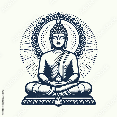 illustration of a buddha statue