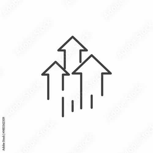arrows upward direction icon sign vector